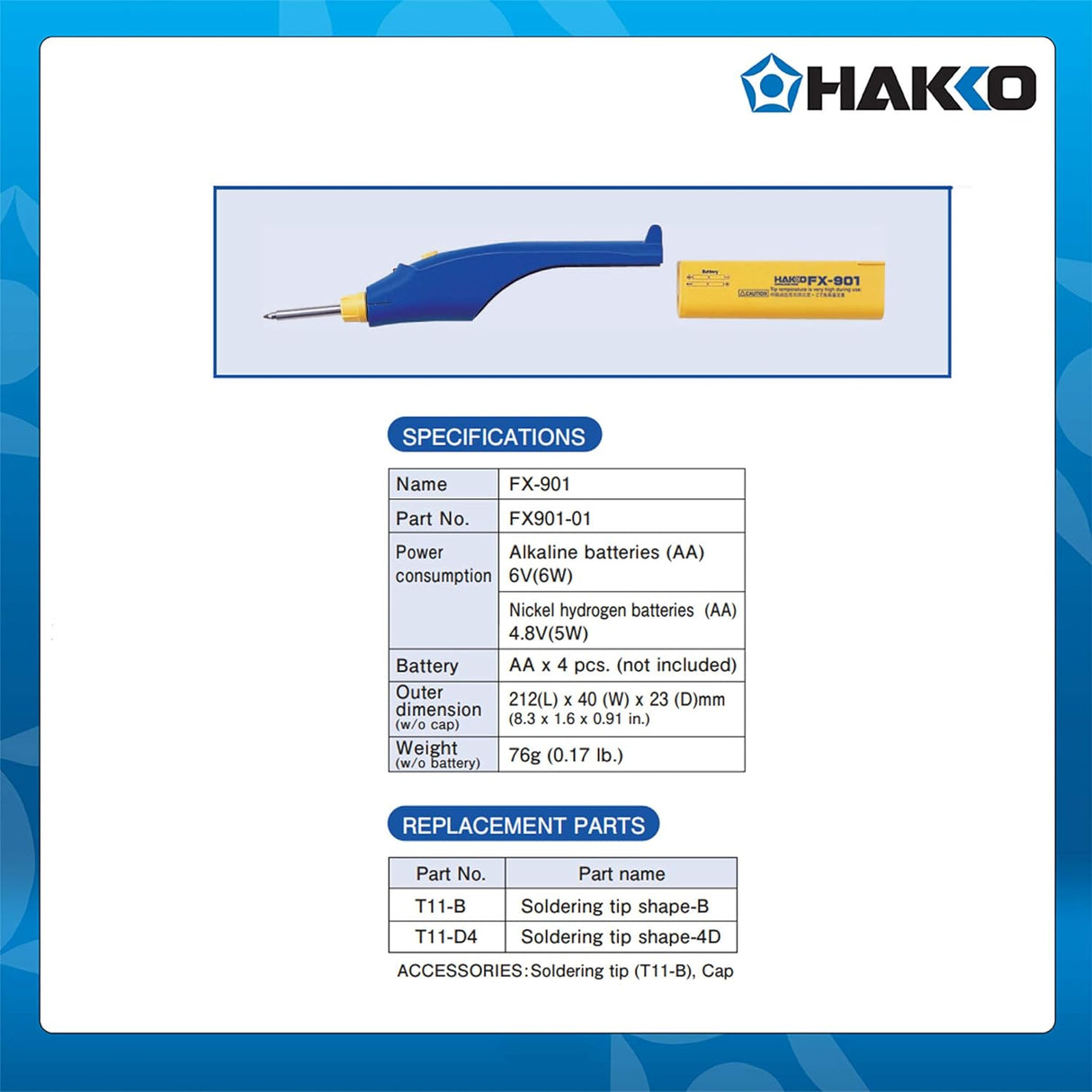 Hakko FX901 Cordless Soldering Iron, Made in Japan - Retrofix